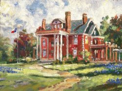 Thomas Kinkade Thistle Hill painting