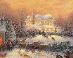 Thomas Kinkade Victorian Christmas Ii painting