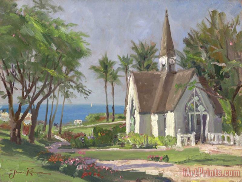 Thomas Kinkade Wailea Chapel Art Painting