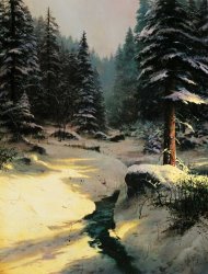 Thomas Kinkade Winter Light painting