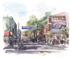 Thomas Kinkade Yawkey Way painting