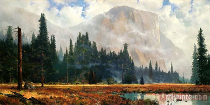 Thomas Kinkade Yosemite Meadow Art Painting