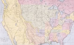 Thomas L McKenney and James Hall Map showing the localities of the Indian tribes of the US in 1833