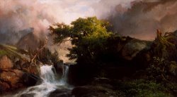 Thomas Moran A Mountain Stream painting