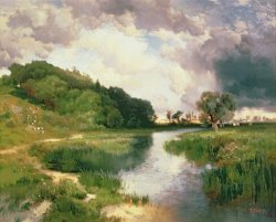 Thomas Moran Approaching Storm painting