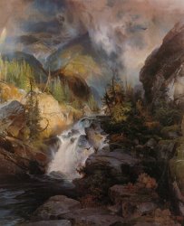 Thomas Moran Children of The Mountain painting