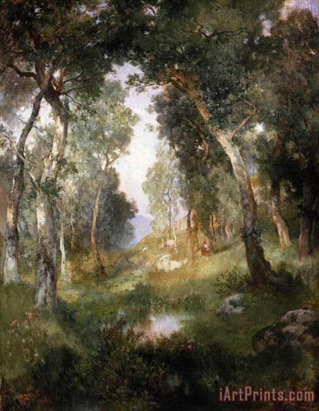 Forest Glade painting - Thomas Moran Forest Glade Art Print
