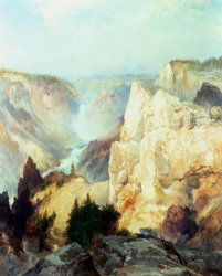 Thomas Moran Grand Canyon of the Yellowstone Park painting
