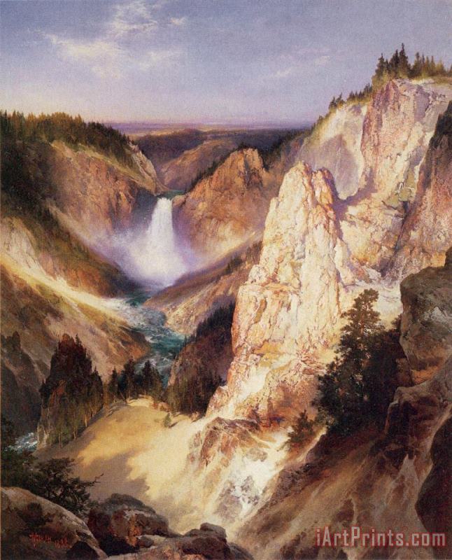 Thomas Moran Great Falls of Yellowstone Art Print