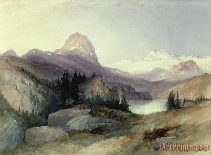In the Bighorn Mountains painting - Thomas Moran In the Bighorn Mountains Art Print