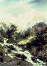 Thomas Moran In the Teton Range painting