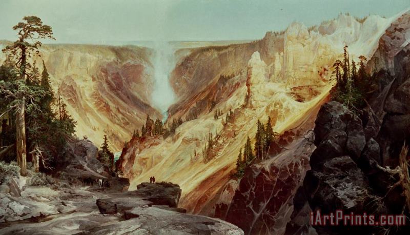 The Grand Canyon of the Yellowstone painting - Thomas Moran The Grand Canyon of the Yellowstone Art Print