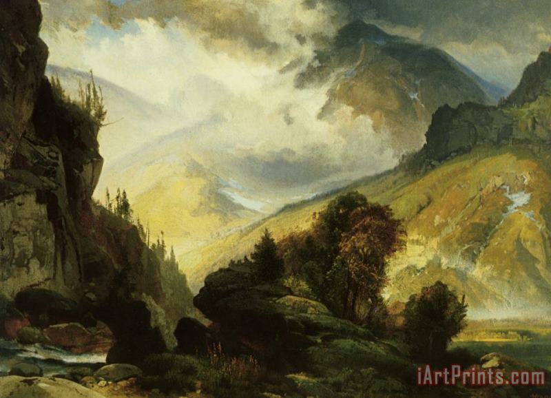 The White Mountains painting - Thomas Moran The White Mountains Art Print