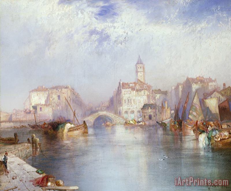 Thomas Moran Venetian Canal Art Painting