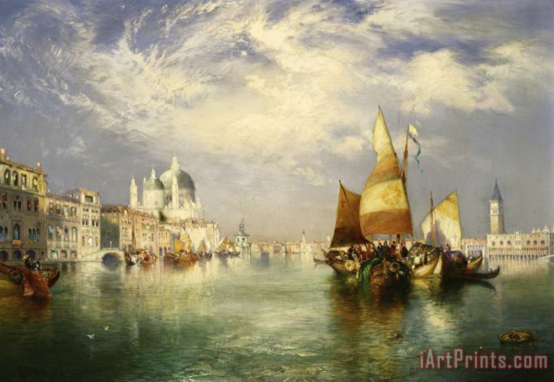 Thomas Moran Venetian Grand Canal Art Painting