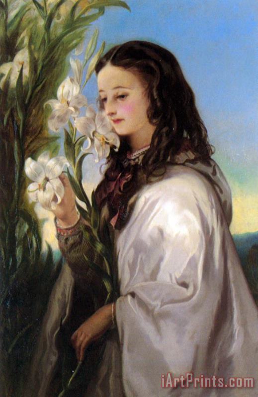 See The Lilies How They Grow painting - Thomas Musgrove Joy See The Lilies How They Grow Art Print