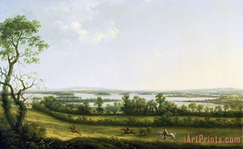 Lough Erne from Knock Ninney - with Bellisle in the Distance painting - Thomas Roberts Lough Erne from Knock Ninney - with Bellisle in the Distance Art Print