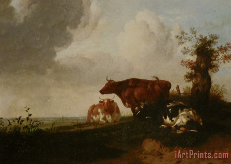 Thomas Sidney Cooper Cattle Resting Art Print