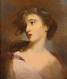 Portrait of a Young Woman of The Fortesque Family of Devon Paintings - Portrait of a Young Woman by Thomas Sully