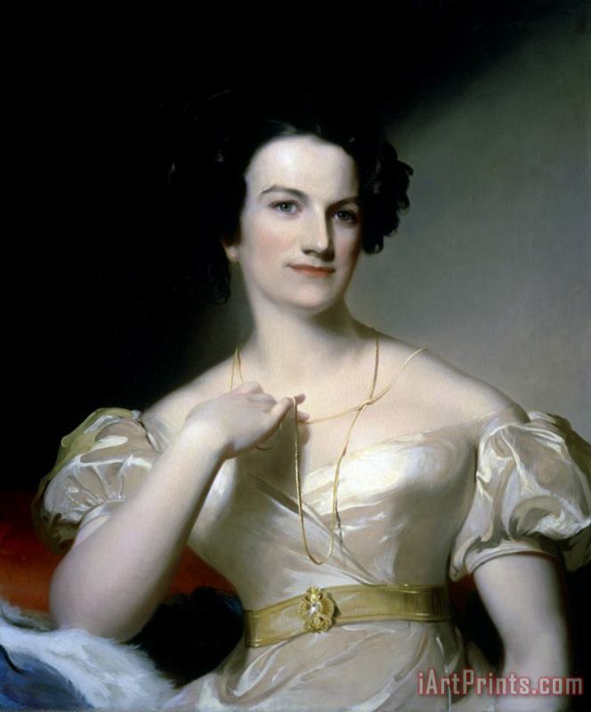 Thomas Sully Portrait of Mrs Benjamin Tevis (mary M. Hunter) Art Painting