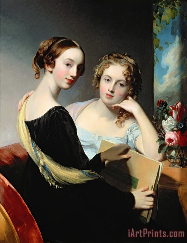 Portrait of the McEuen sisters painting - Thomas Sully Portrait of the McEuen sisters Art Print