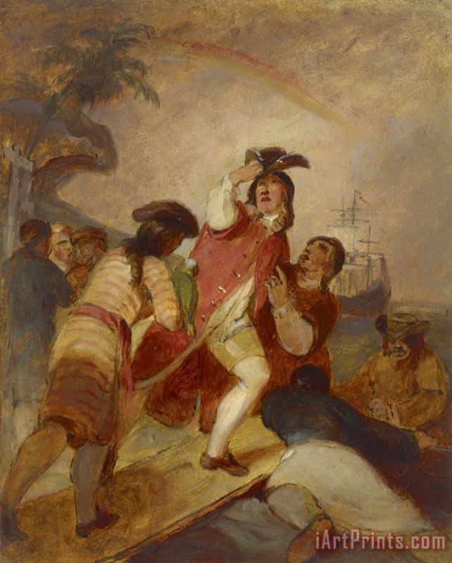Thomas Sully Robinson Crusoe And His Man Friday Leave The Island Art Print