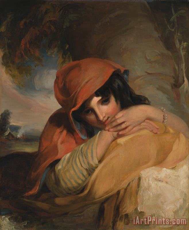 Thomas Sully The Gypsy Girl Art Painting