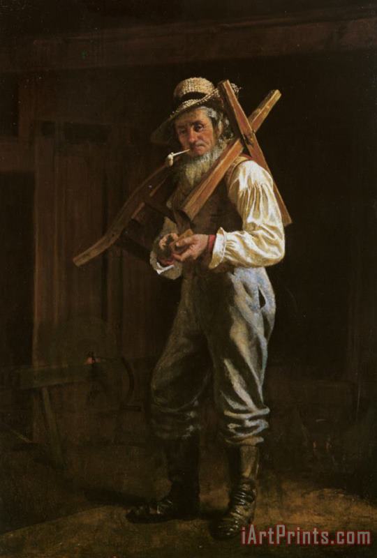 Man with Pipe painting - Thomas Waterman Wood Man with Pipe Art Print