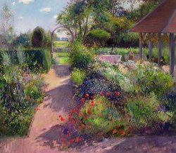 Timothy Easton Morning Break in the Garden painting