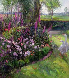 Timothy Easton Rose Bed and Geese