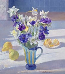 Timothy Easton Spring Flowers And Lemons painting Timothy Easton Spring Flowers And Lemons painting