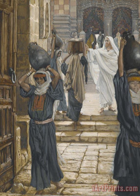 Tissot Jesus Forbids the Carrying of Loads in the Forecourt of the Temple Art Print