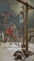 Tissot One of the Soldiers with a Spear Pierced His Side painting