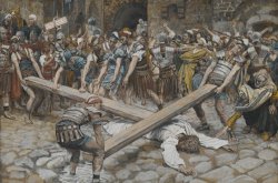 Tissot Simon the Cyrenian Compelled to Carry the Cross with Jesus