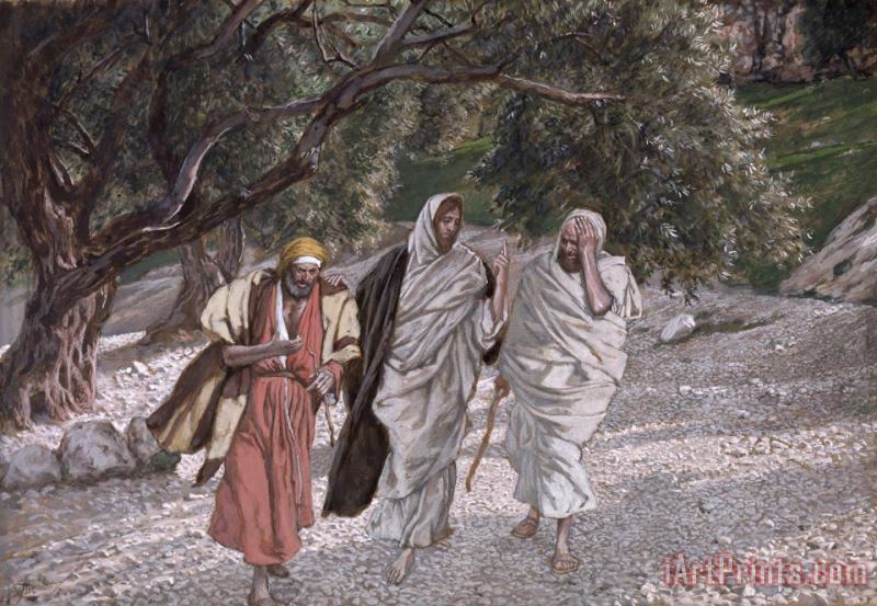Tissot The Disciples on the Road to Emmaus Art Print