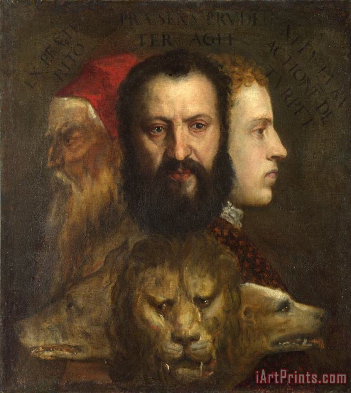Titian Allegory of Time Governed by Prudence Art Painting