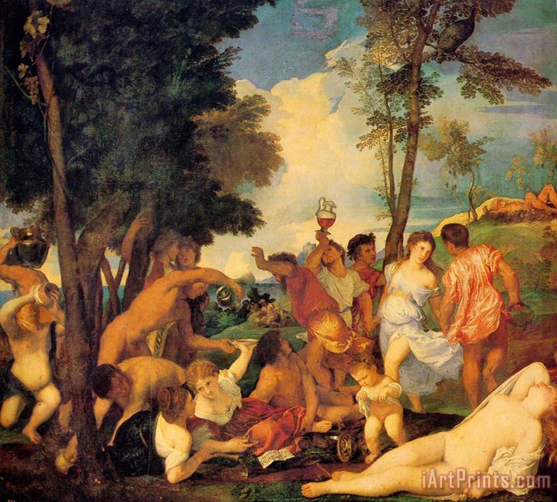 Titian Bacchanal Art Painting