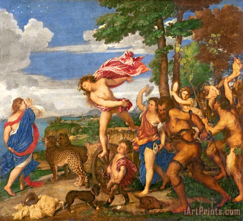 Bacchus and Ariadne painting - Titian Bacchus and Ariadne Art Print