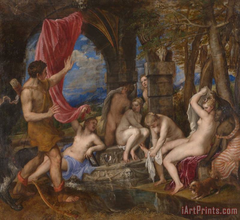 Diana And Actaeon painting - Titian Diana And Actaeon Art Print