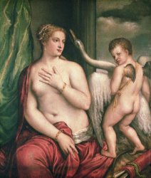 Titian Leda and the Swan painting