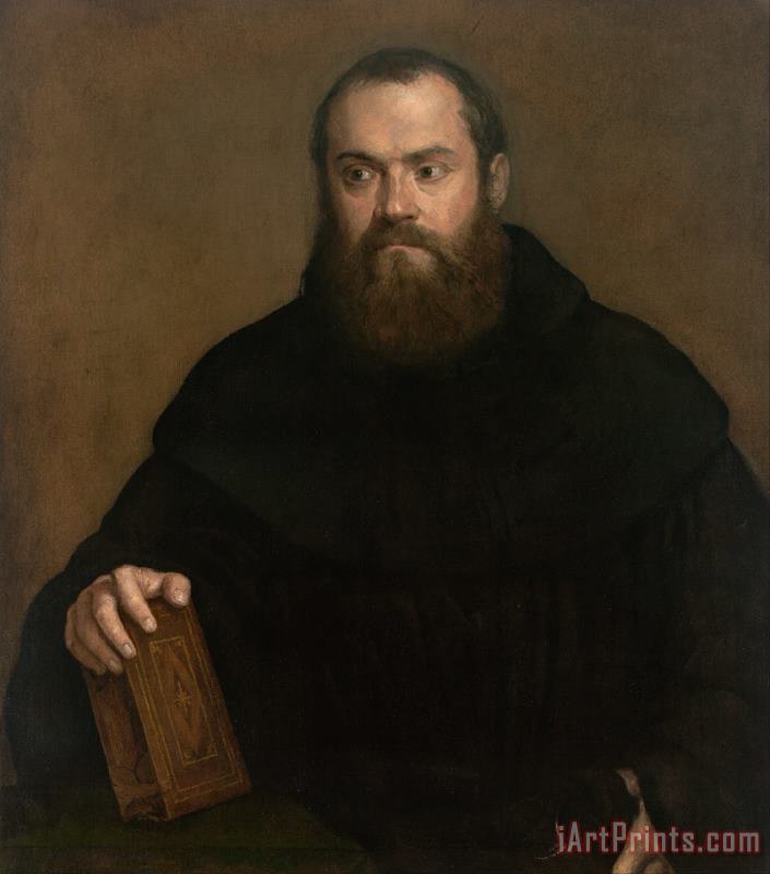 Titian Monk With A Book Art Painting