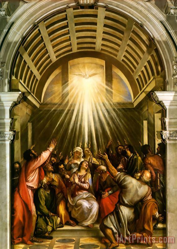 Pentecost painting - Titian Pentecost Art Print