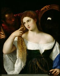 Titian Portrait of a Woman at her Toilet painting