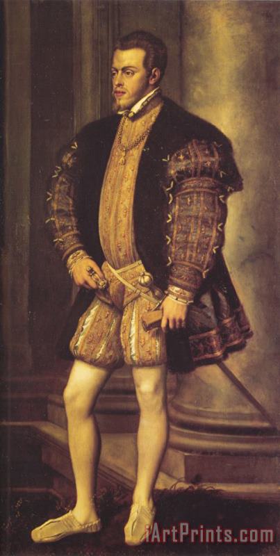 Portrait of Philip II painting - Titian Portrait of Philip II Art Print
