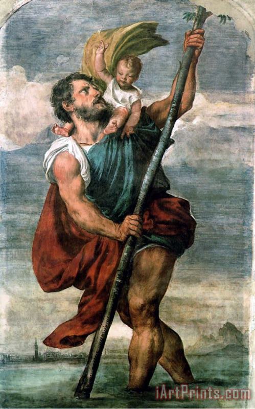 Titian Saint Christopher Art Painting