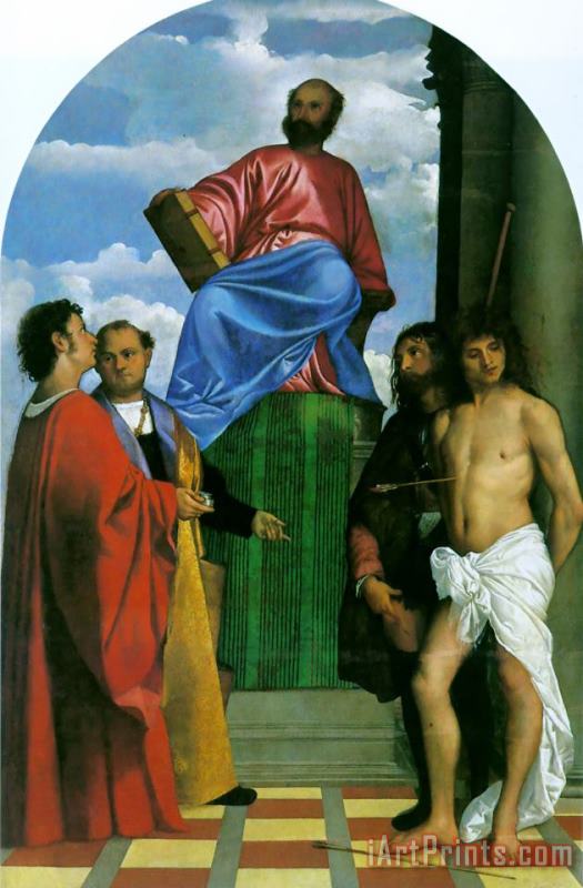 Saint Mark Enthroned painting - Titian Saint Mark Enthroned Art Print