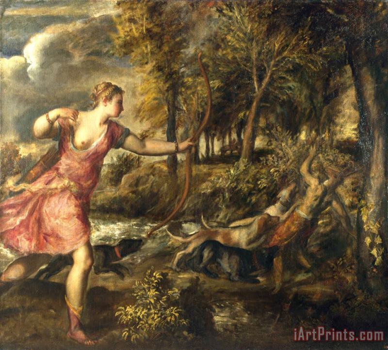 Titian The Death of Actaeon Art Painting