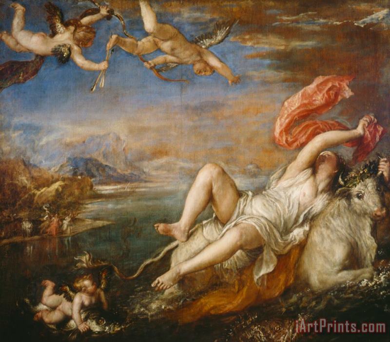 The Rape of Europa painting - Titian The Rape of Europa Art Print