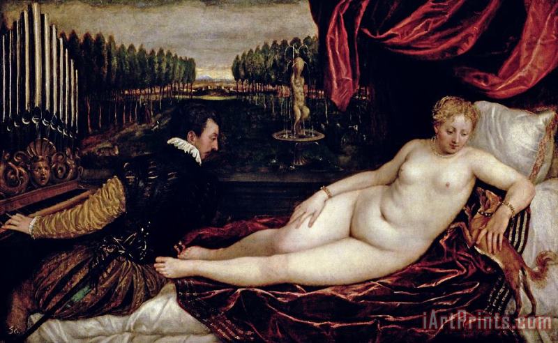 Venus and the Organist painting - Titian Venus and the Organist Art Print