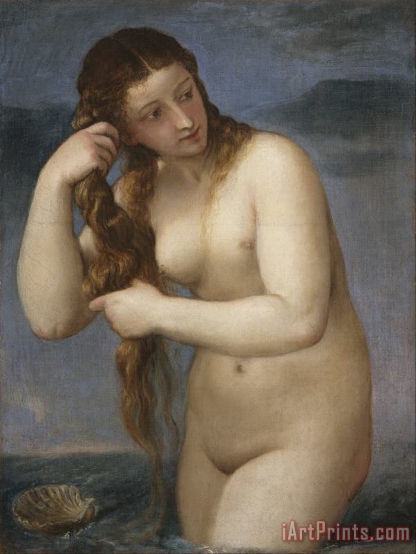 Titian Venus Rising From The Sea Art Painting